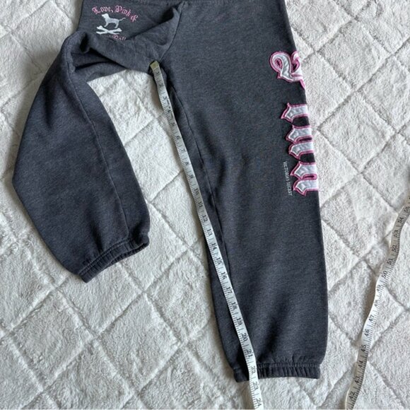 Victoria's Secret PINK | Vintage Grey and Pink Skull Joggers | Size Extra Small - Picture 11 of 12